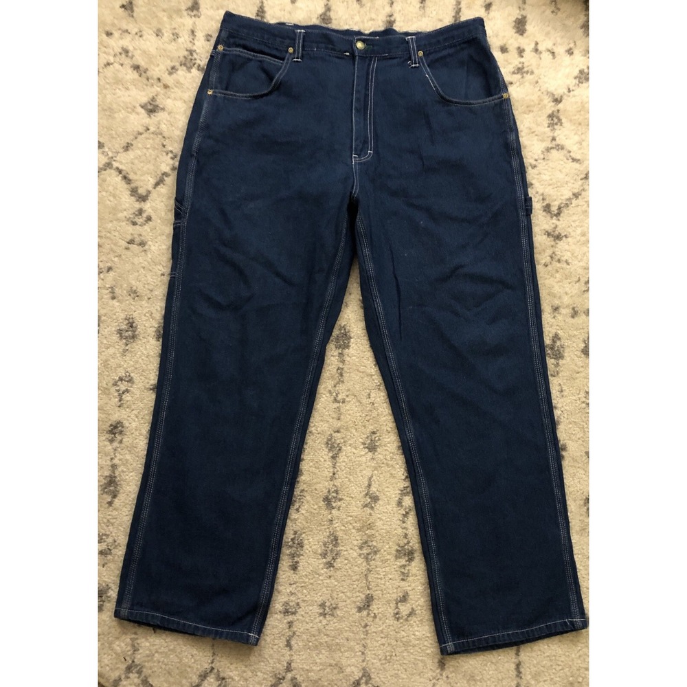 Liberty Carpenter Jeans Blue Denim Green Label Men's 38x30 Measured ***Read